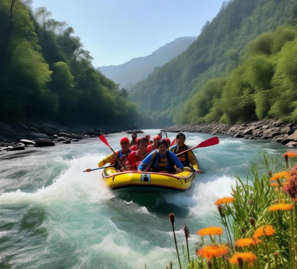 湖北罗田，自然奇观漂流地，激流探险之旅